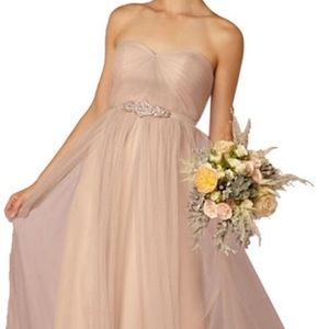 Annabelle Jenny Yoo Sandstone bridesmaid dress